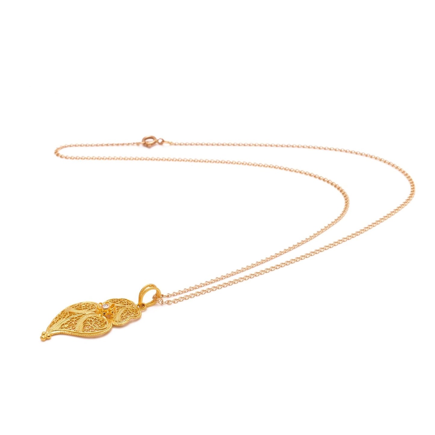 Collar Corazón de Viana M de Oro 19,2Kt y Diamantes
