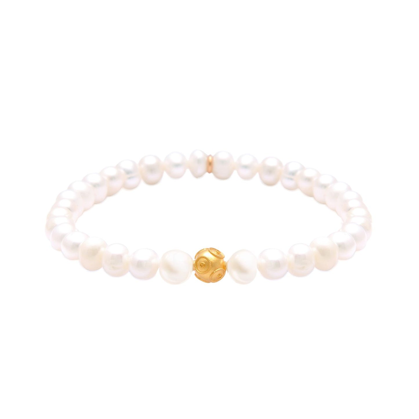 Pulsera de Perlas con Oro 19,2Kt