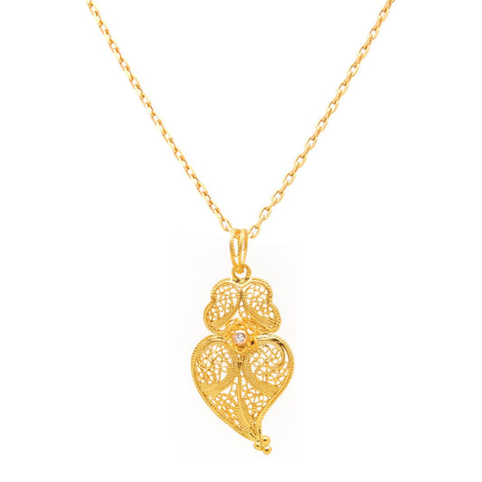 Collar Corazón de Viana M de Oro 19,2Kt y Diamantes