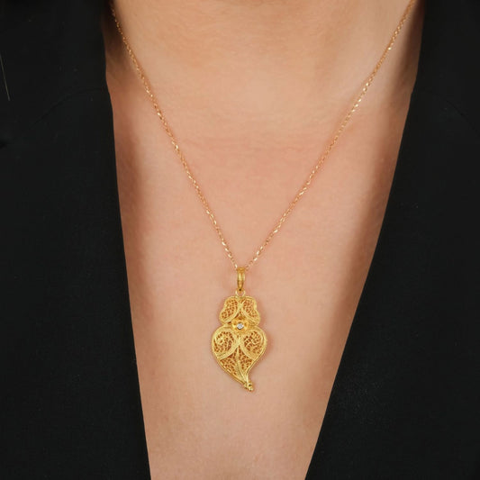 Collar Corazón de Viana M de Oro 19,2Kt y Diamantes