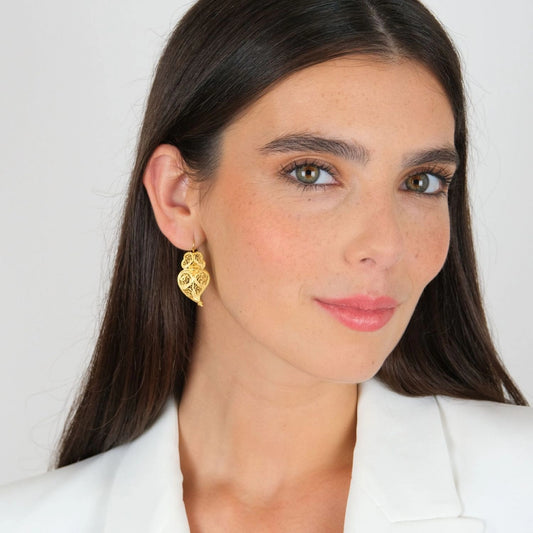 Pendientes Corazón de Viana M de Oro 19,2Kt