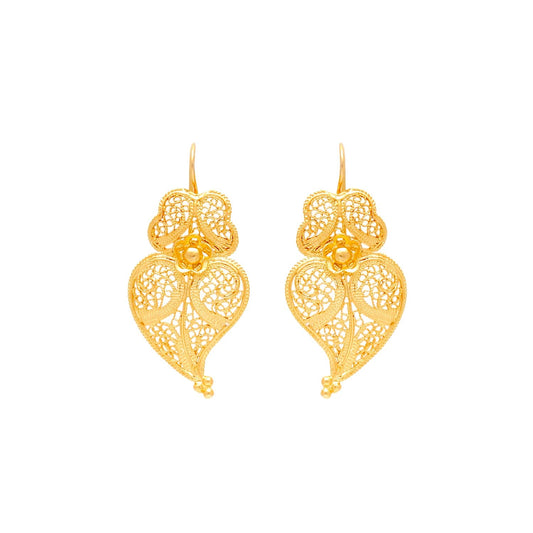 Pendientes Corazón de Viana M de Oro 19,2Kt