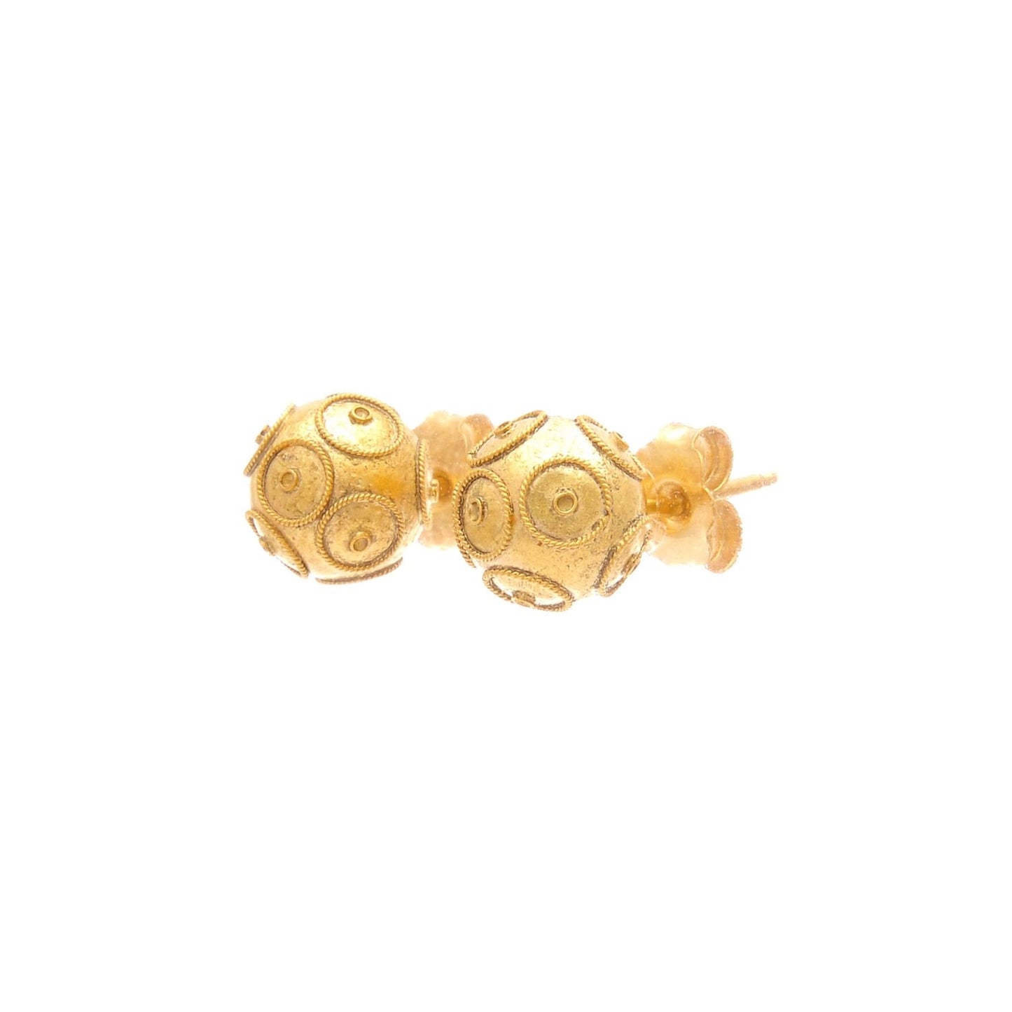 Pendientes Viana's Conta 8mm de Oro 9Kt