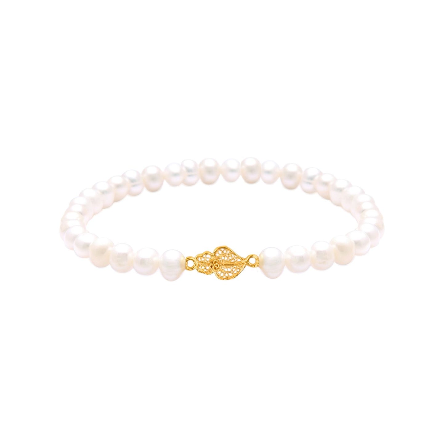 Pulsera Corazón de Viana de Oro 19,2Kt con Perlas